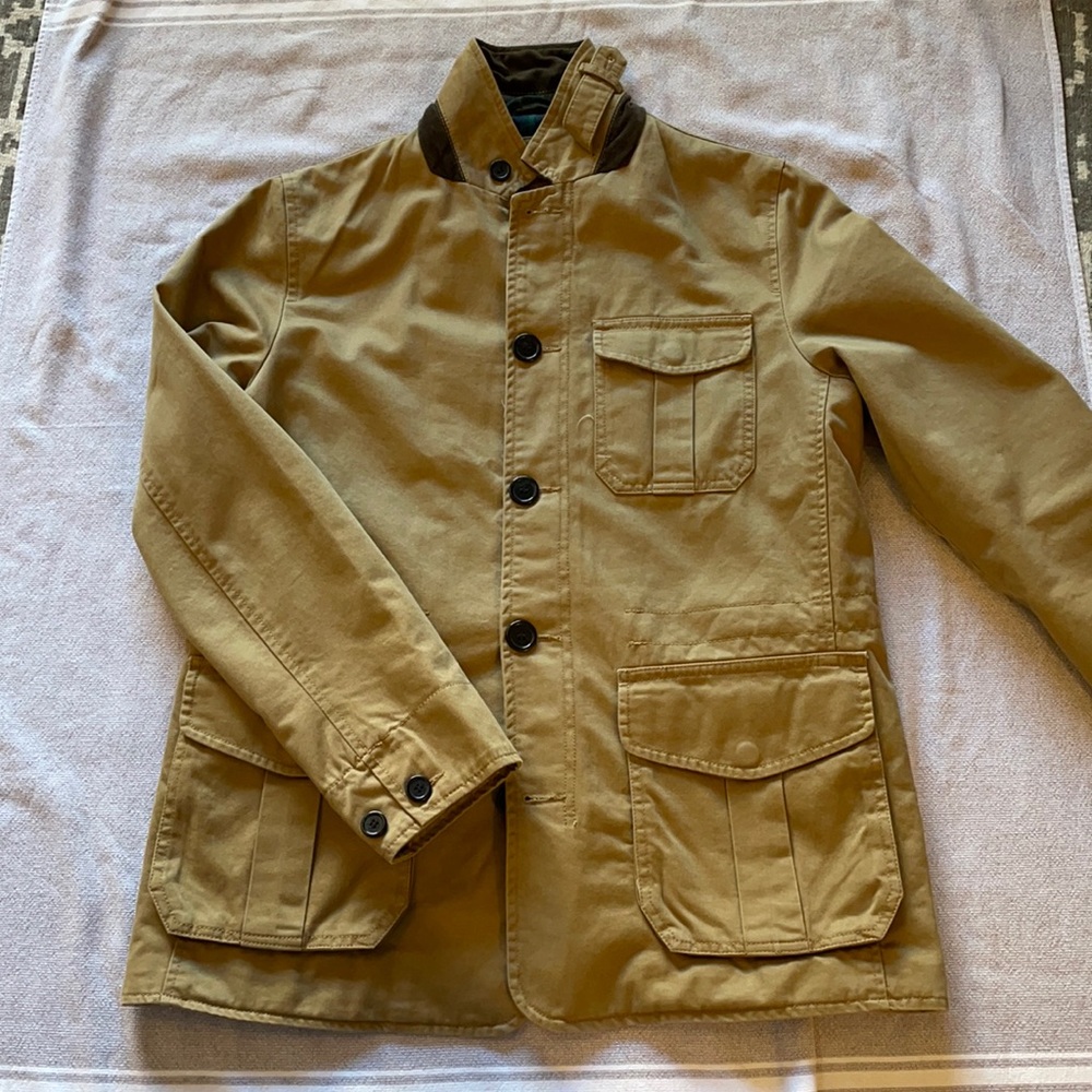 Peter Manning Tribeca Jacket, size S, Khaki / Tobacco color